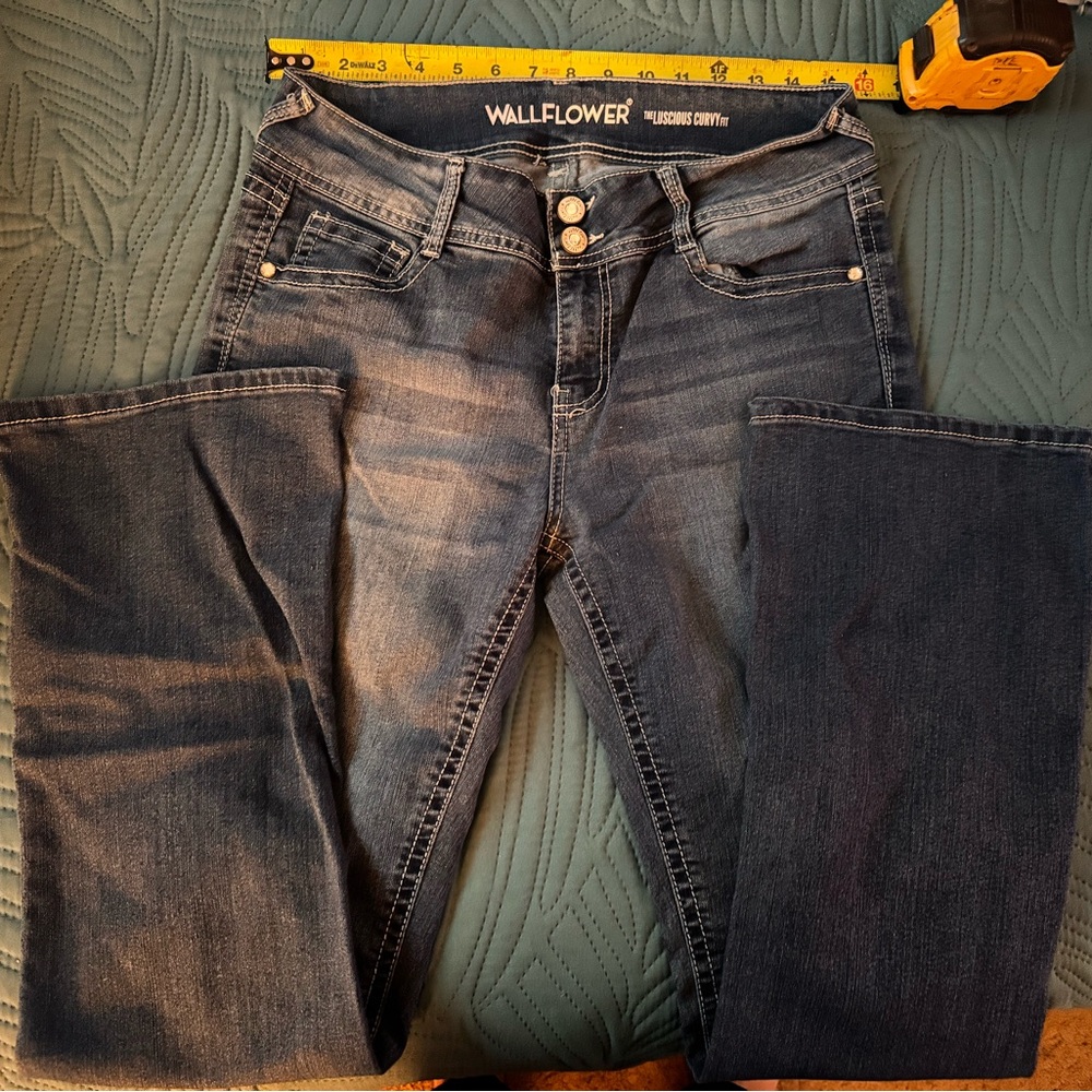 Wallflower Women's Dark Blue Boot Cut Jeans